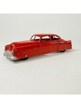 Vintage 1948 Tootsie Toy Cadillac 6" Red Diecast Car